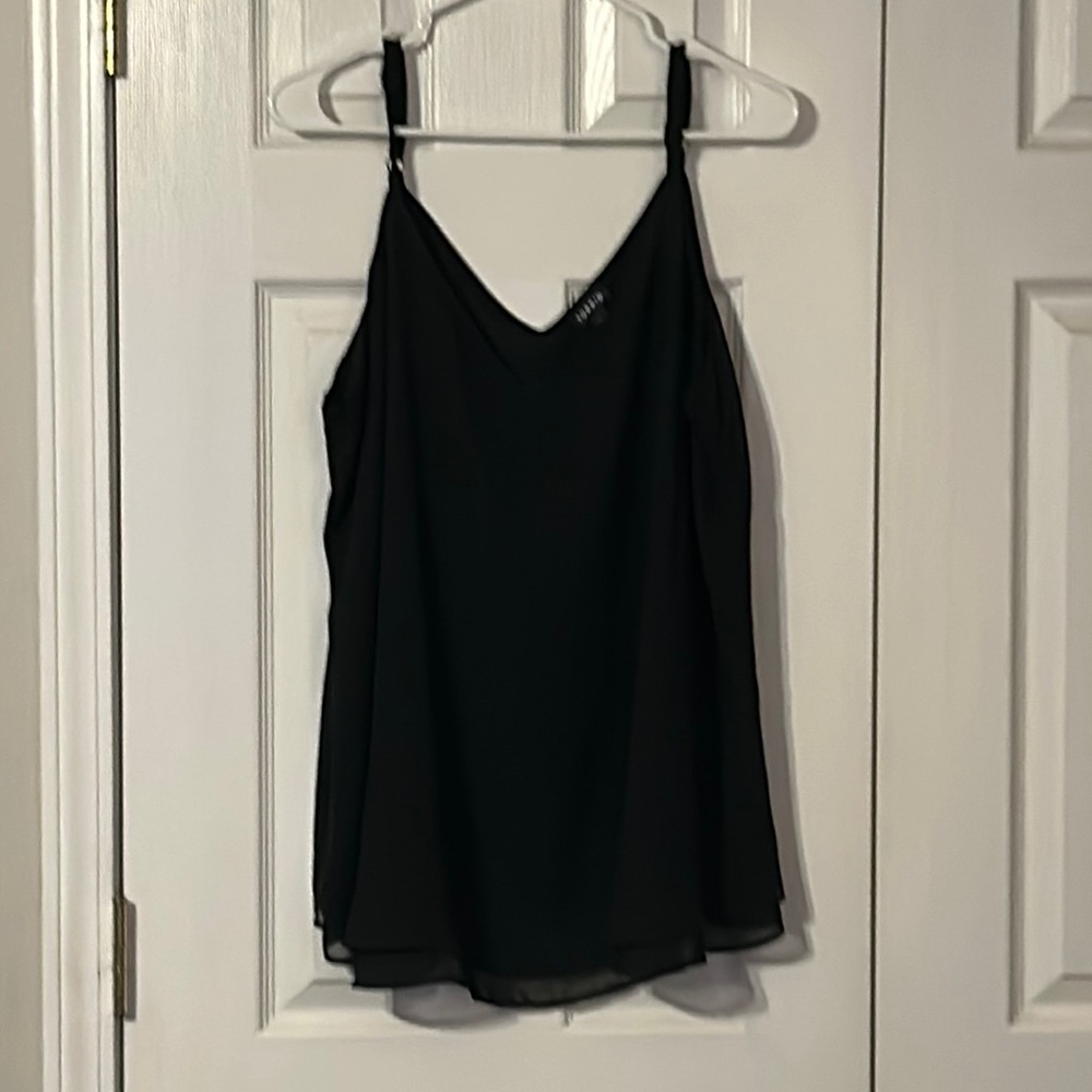 Torrid Black V-neck Tank - size 2